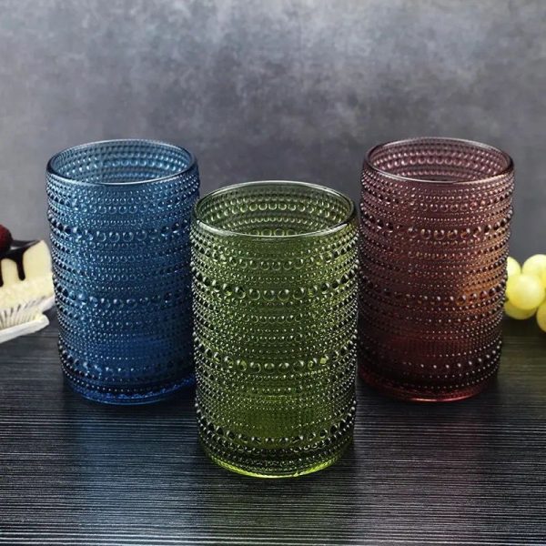 Bead pattern colour Glass Tumblers - Image 2