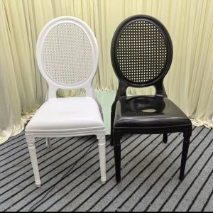 Plastic chairs with paddy cushion