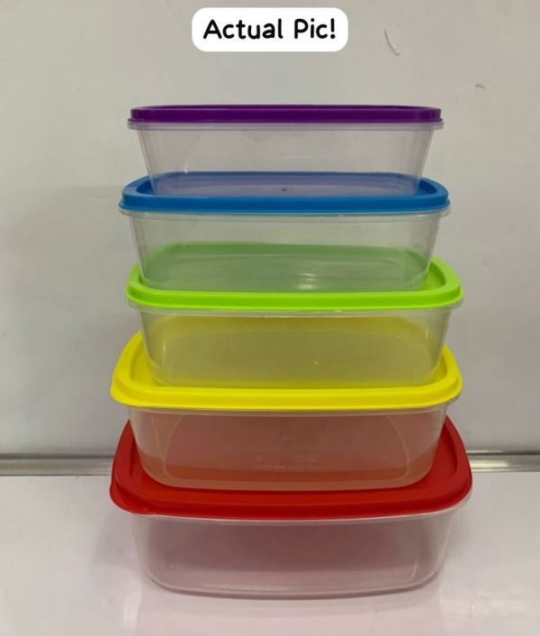 5pc Rectangle Containers MOQ 240 sets. FOB 🇨🇳 $1.10 per set