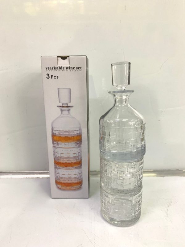 3pc Decantor Set MOQ 144 pcs . FOB 🇨🇳 $3.35 - Image 2