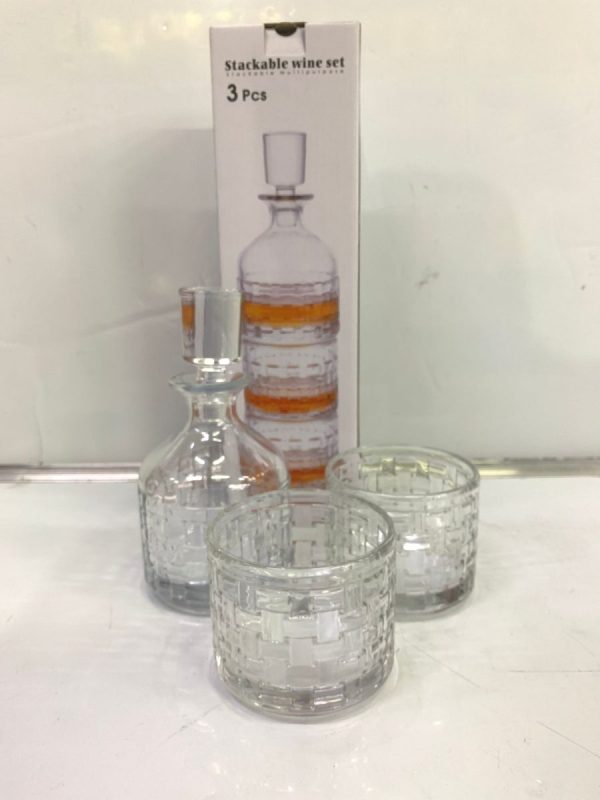 3pc Decantor Set MOQ 144 pcs . FOB 🇨🇳 $3.35 - Image 4