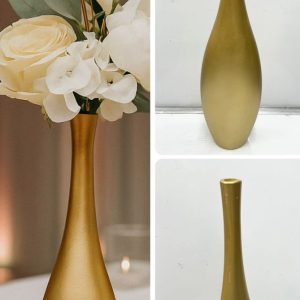 Plastic Gold Vase MOQ 72 pcs . FOB 🇨🇳 $5.85