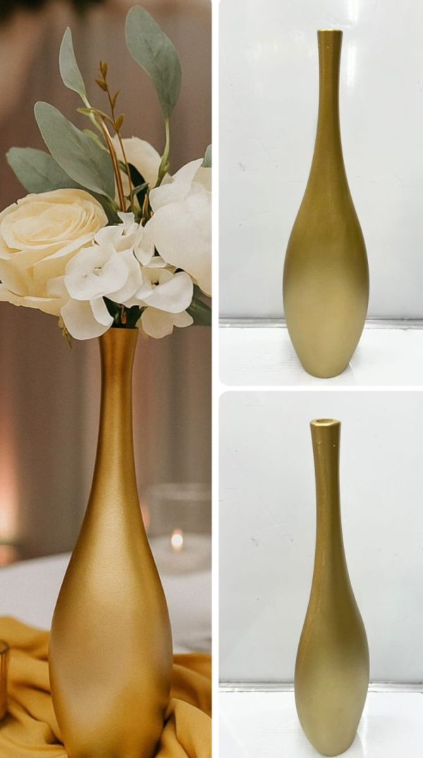 Plastic Gold Vase MOQ 72 pcs . FOB 🇨🇳 $5.85