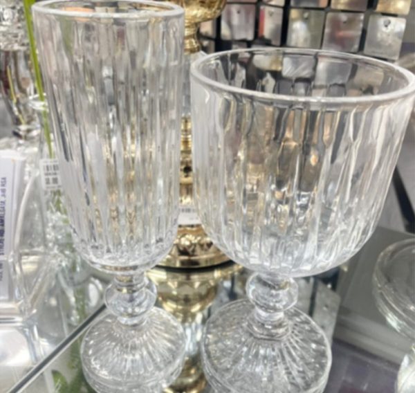 Clear Glasses! 6pc wine or 6pc Champagne!