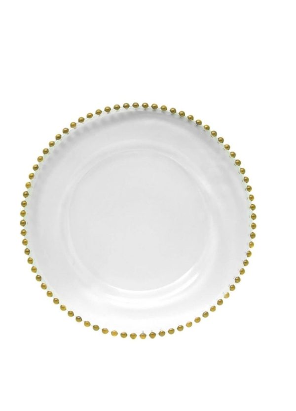 Glass underplate Gold Bead!