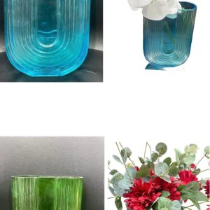 Glass vase Green or blue