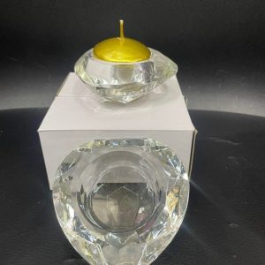 Glass candle holder