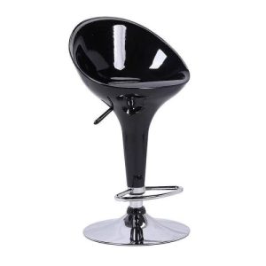 Bar Stool Full Back Black