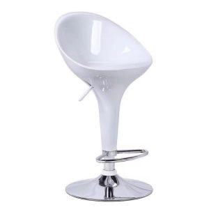 Bar Stool Full Back White