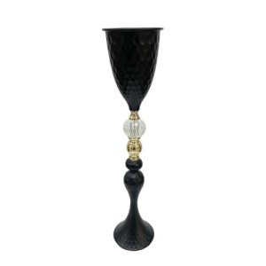 Flower Vase Metal Black