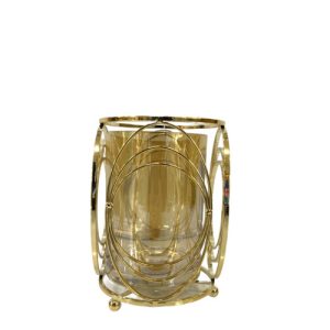 Candle Holder Rnd Gold