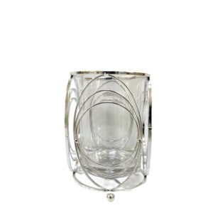 Candle Holder Rnd Silver