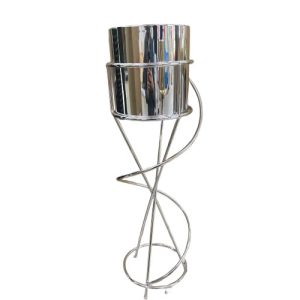 Bucket On Stand Silver