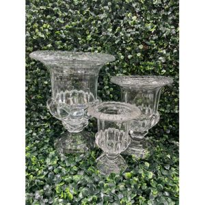 Glass Vase Urn Med
