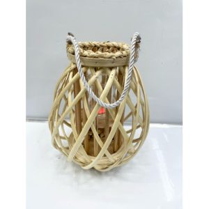 Wicker Candle Holder Belly