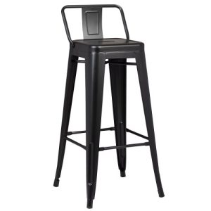Metal Bar Stool Cafe Black