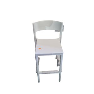 Bar Stool White Rect