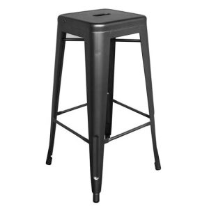 Bar Stool Metal Black
