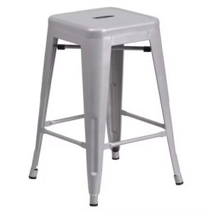 Bar Stool Metal Grey