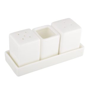 Ceramic 3pc Salt Pepper