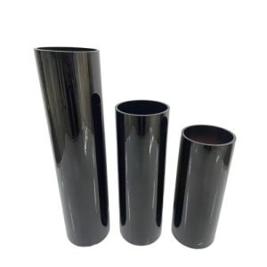 Cylinder Glass Vase Black 25cm