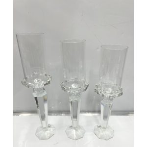 Glass Candle Holder 35cm
