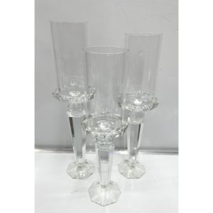 Glass Candle Holder 37cm