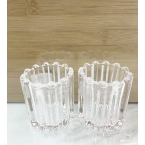 Glass Ribbed Votive 6*7cm