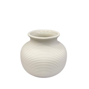 Ceramic Vase White RND