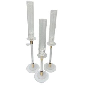 Acrylic 3pc Gold C/Holder