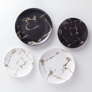 Marble Finish Dplate Black